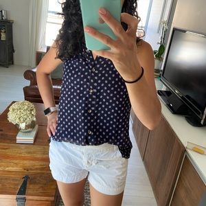 ❄️ Polka dot sheer collared sleeveless button up